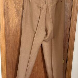 Women's High-Rise Tailored Tan Pants